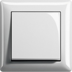 Gira Standard 55 - włącznik pojedynczy biały, ramka biała 021103-010600-029603