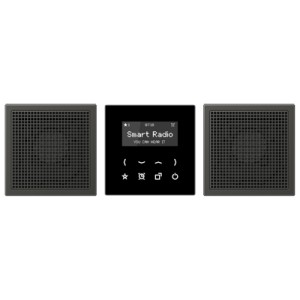 Jung Zestaw Stereo: Smart Radio (Czarne) + 2 Głośniki (Antracyt) - RADAL2928AN
