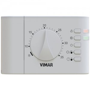 Vimar Termostat elektroniczny na baterie do montażu powierzchniowego - Biały - 02900.1