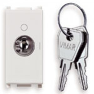 Vimar Przycisk kluczowy 2P NO 16A 250V z kluczem 000 1M - Biały - 14087.CU