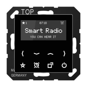 Jung Moduł Smart Radio z wyświetlaczem - Czarny - RADA508SW