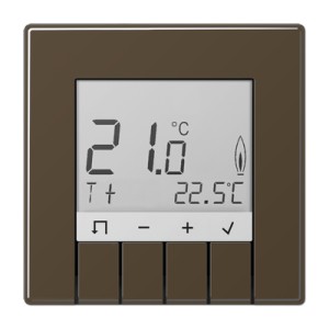 Jung LS Regulator temperatury 230V z wyświetlaczem - Standardowy - Mosiądz antyczny - TRDME231AT