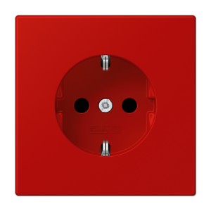 Jung Gniazdko SCHUKO Les Couleurs® Le Corbusier zabezpieczone - Rouge vermillon 31  - LC1520KI32090
