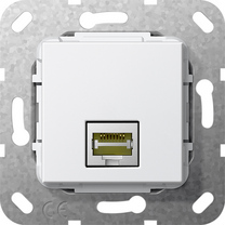 Gira Gniazdo podtynkowe Złącze Modular Jack RJ45 kat.6a 10 GB Ethernet (Biały) 569503