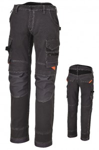 Beta Spodnie robocze z wieloma kieszeniami szare, Slim fit (Seria 7816G) Rozmiar S 078160001