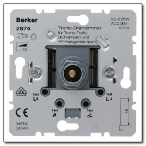 Berker - Hager Ściemniacz obrotowy Tronic® z płynna regulacją 2874