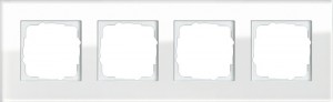 Gira Ramka poczwórna Gira Esprit Szkło białe 021412
