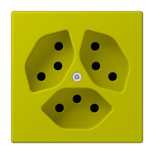 Jung Gniazdko Szwajcarskie 3-krotne Les Couleurs® Le Corbusier - Vert olive vif - LC1523-13-4320F