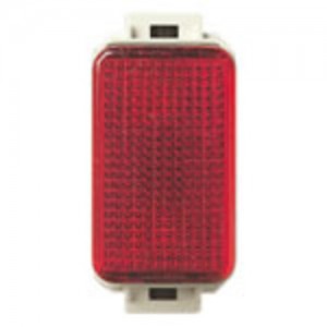 Vimar Wskaźnik świetlny z czerwonym dyfuzorem 1M - Biały - 10306