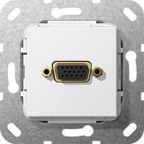 Gira Gniazdo podtynkowe Rozgałęźnik kablowy VGA 15 pinów (Biały) 565303