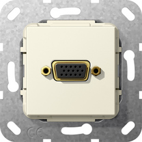 Gira Gniazdo podtynkowe Rozgałęźnik kablowy VGA 15 pinów (Kremowy) 565301