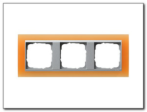 Gira Ramka potrójna aluminiowy Gira Event Opaque pomarańczowa 021353