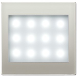 Jung Płytka z białym oświetleniem do czytania LED - Stal nierdzewna - ES2539LEDLW-12