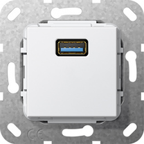 Gira Gniazdo podtynkowe Złącze USB 3.0 A (Biały) 568203