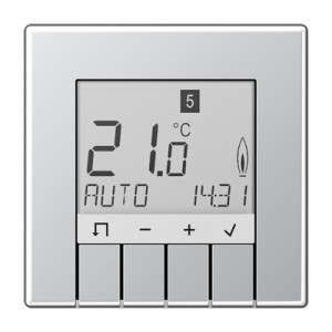 Jung Regulator temperatury 230V z wyświetlaczem - Uniwersalny - Aluminium - TRUDAL231