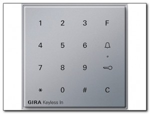 Gira Keyless In Klawiatura kodowa Gira TX_44 (IP 44) kolor aluminium 260565