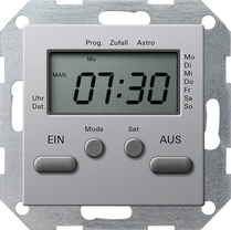 Gira Elektroniczny zegar sterowniczy 230 V 0–1000 W/VA Gira E22 (Aluminium) 0385203
