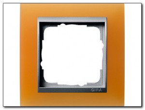 Gira Ramka pojedyncza do aluminiowych Gira Event Opaque pomarańczowy 021153