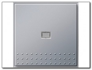 Gira Łącznik przyciskowy wyłącznik 2bieg. kontr Gira TX_44 (IP 44) kolor aluminium 012265