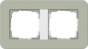 Gira Ramka podwójna Gira E3 Szarozielony/czysta biel 0212415