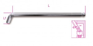 Beta Klucz trzpieniowy kątowy, krótkie ramię, 110⁰ z końcówką kulistą 1.5mm 000961960
