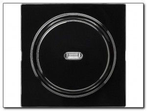 Gira Łącznik przyciskowy dwubiegunowy z okienkiem kontrolnym S-Color czarny 012247