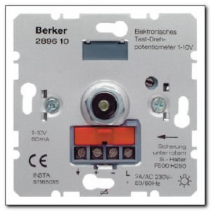 Berker - Hager Elektroniczny potencjometr przyciskowo-obrotowy 1-10 V 289610
