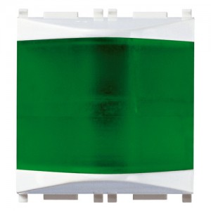 Vimar Wskaźnik pryzmatyczny z zielonym dyfuzorem 2M - Biały - 14387.V