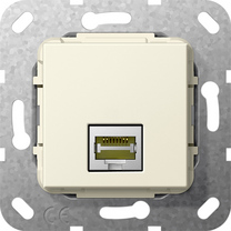 Gira Gniazdo podtynkowe Złącze szczelinowe IDC Modular Jack RJ45 kat.6a 10 GB Ethernet (Kremowy) 569601