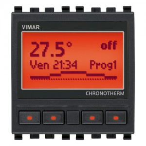 Vimar Eikon Termostat czasowy programowalny 120-230V 2M - Antracyt - 20445