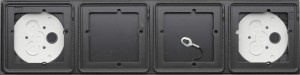 Gira Obudowa natynkowa 4 moduły 1x4 System 106 antracytowy 5504910