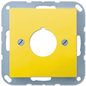 Jung Płytka centralna z otworem Ø22,5mm do urządzeń sterujących - Żółta - A564GE