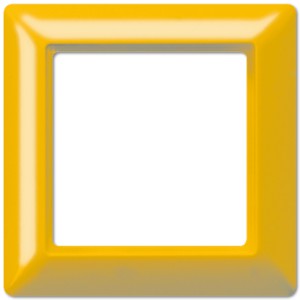 Jung Ramka 1-krotna do AS561GLGE ze szklaną płytką - Żółta (Termoplastik) - AS581GLGE