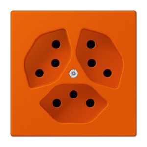 Jung Gniazdko Szwajcarskie 3-krotne Les Couleurs® Le Corbusier - Orange vif - LC1523-13-4320S
