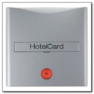 Berker - Hager Łącznik na kartę hotelową-nasadka z nadrukiem i czerwoną soczewką 16401404