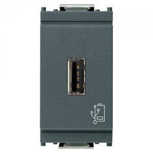 Vimar Idea Gniazdo ładowarki USB 5V 1,5A dla 120-230V 1M - Antracyt - 16292
