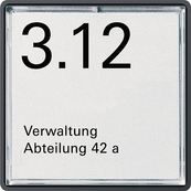 Gira Tabliczka z nazwiskiem / na drzwi, pojedyncza, stali szlachetnej i aluminium (Biała) 1071202