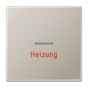 Jung Klawisz pojedynczy z opisem "Heizung Notschalter", stal ES2990H