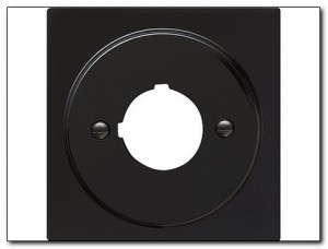 Gira Osłona+płytka montażowa natynkowa urządzenie z 22,5mm S-Color czarny 027247