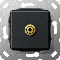 Gira Gniazdo podtynkowe Złącze mini Jack 3.5mm (Czarny matowy) 564810