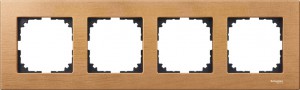 Ramka Merten M-Elegance drewno poczwórna, Buk MTN4054-3470