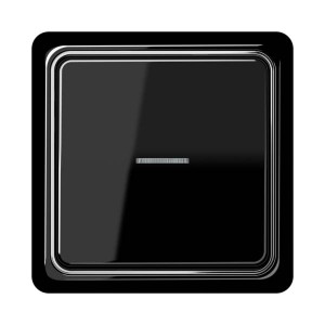 Jung Przełącznik CD Plus Podświetlony – Czarny – Ramka wewnętrzna – Chrom
