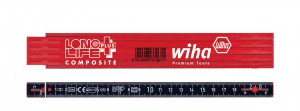 Wiha Miara składana Longlife® Plus Composite 2m, czerwono/czarna 10 ogniw 37067 (10 szt.)
