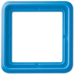 Jung Ramka 1-krotna do WG 600 ze szklaną płytką - Niebieska (Termoplastik) - CD581GLBL