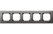 Ramka Merten M-Elegance metal pięciokrotna, Szary metaliczny MTN403514