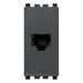 Vimar Eikon Gniazdo telefoniczne RJ11 6/4 1M - Antracyt - 20320