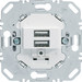 Berker Mechanizm gniazda USB X2 ładowania 3.0 A 230V biały 260209