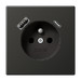 Jung LS Gniazdo z bolcem i USB typu A-C - Antracyt - AL1520F-15CAAN