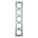 Berker Ramka 5-krotna R.3 stal szlachetna/czarny 10152204