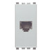 Vimar Eikon Gniazdo telefoniczne RJ11 6/4 1M - Srebrne - 20320.N
